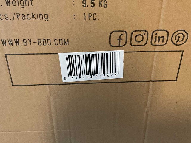 By-boo - furnilux - kledingrek c rack 45 x 79 x 196 cm - (2x) - afbeelding 4 van  4