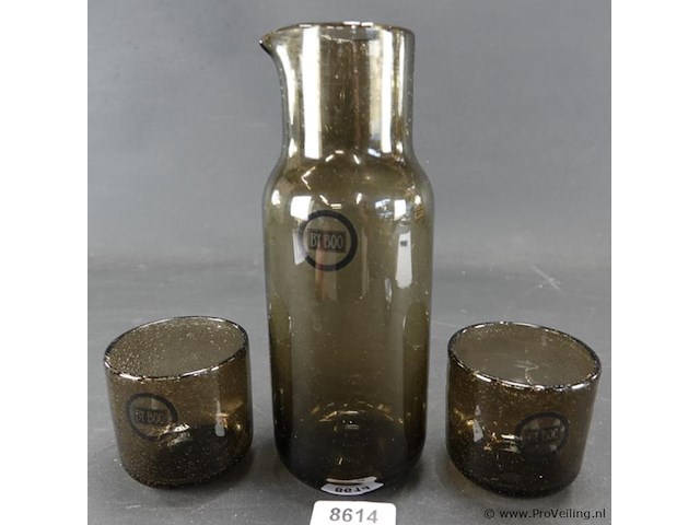 By-boo glazen (wijn)karaf met twee bijpassende glazen - afbeelding 1 van  5