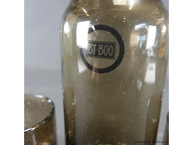 By-boo glazen (wijn)karaf met twee bijpassende glazen - afbeelding 4 van  5