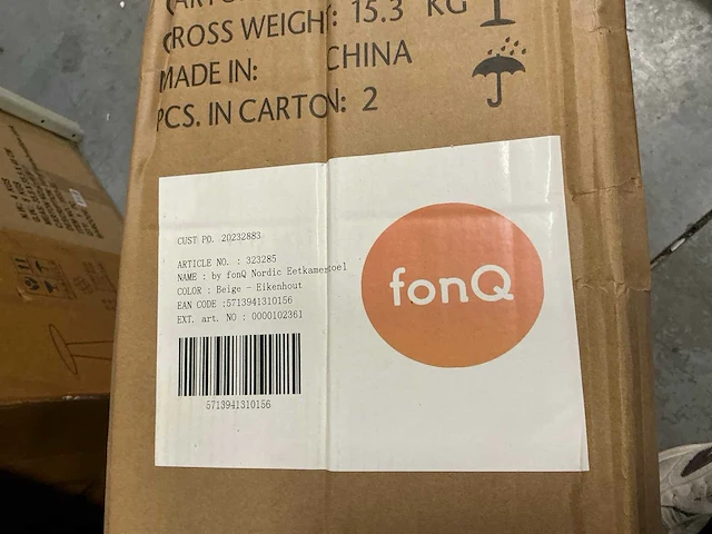 By fonq nordic eetkamerstoel eikenhout (2x) - afbeelding 2 van  4