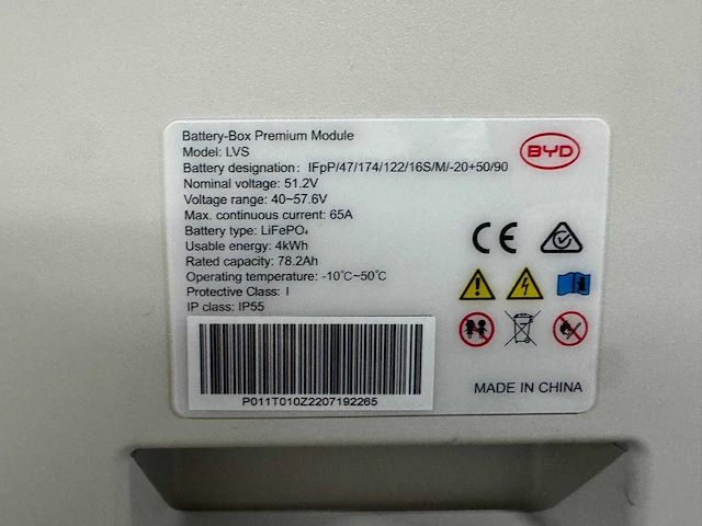 Byd - battery-box premium lvs 4kwh - batterijmodule - afbeelding 5 van  9