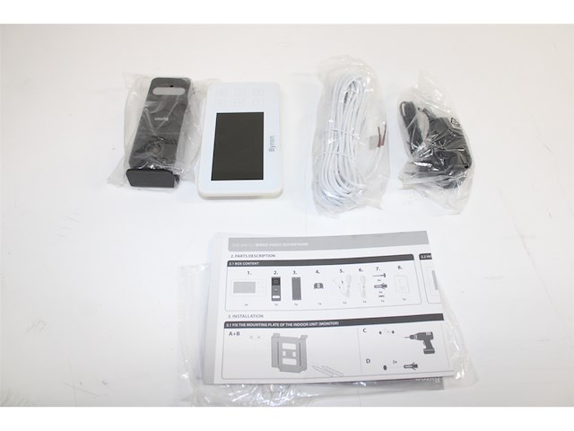 Byron dic24512 video deurbel bedraad intercom en camera 2 draadsaansluiting - afbeelding 5 van  5