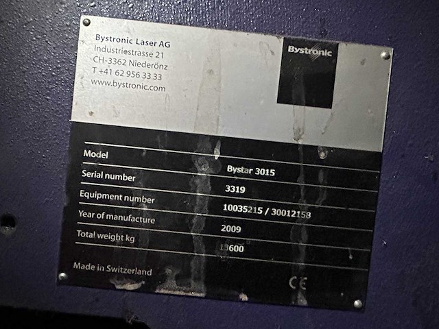 Bystronic - 2009 - bystar 3015 lasersnijmachine + bytrans 3015 - laad- en ontlaadinrichting - afbeelding 21 van  63