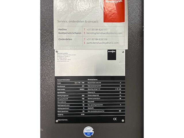 Bystronic - 2012 - xpert 150 x 3100 - cnc-kantbank - afbeelding 52 van  54
