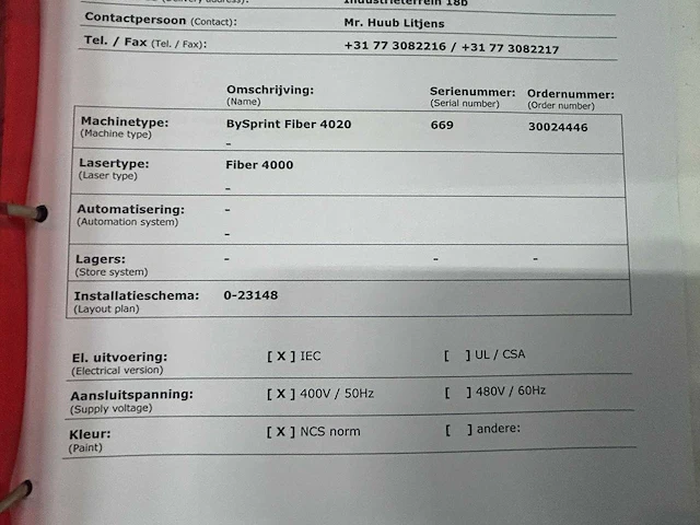 Bystronic - 2015 - bysprint fiber 4020 - lasersnijmachine - afbeelding 26 van  56