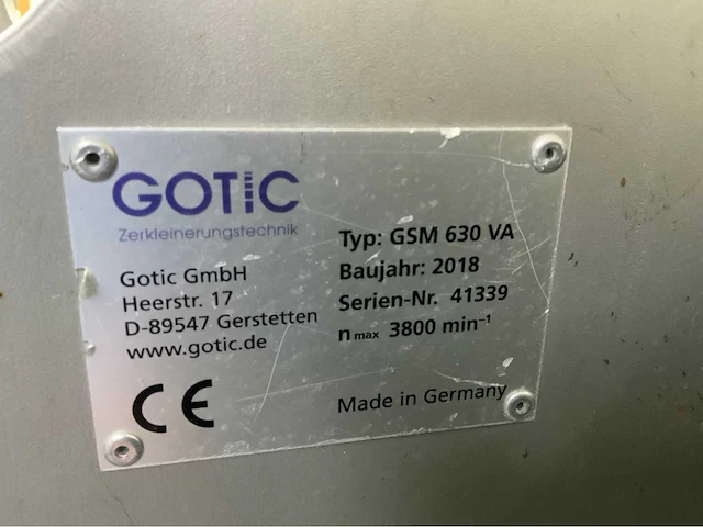 (c) 2018 gotic gsm 630 va stainless steel cryogenic pinn mill - afbeelding 15 van  15