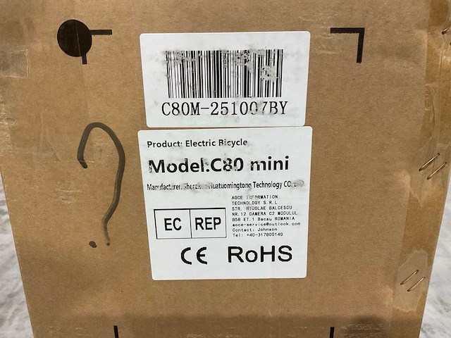 C80 mini black elektrische fiets - afbeelding 12 van  18