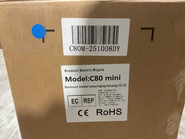 C80 mini dark blue elektrische fiets - afbeelding 11 van  22