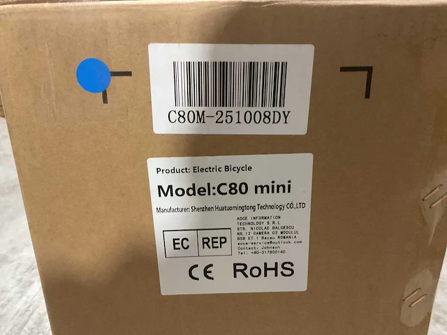 C80 mini dark blue elektrische fiets - afbeelding 17 van  22