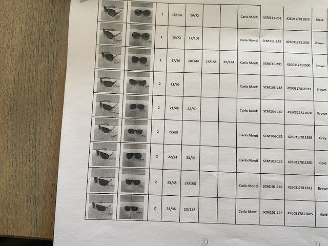 Ca. 1000x zonnebrillen, carlomonti en burgmeister - afbeelding 3 van  6