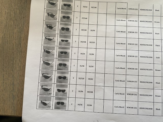 Ca. 1000x zonnebrillen, carlomonti en burgmeister - afbeelding 5 van  6