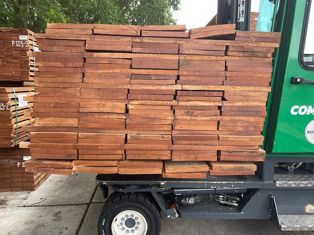 Ca. 100x angelim pedra beschoeiingsplanken, 20x200mm, lengte 30/300cm, 8/350cm, 40/400cm, 15/500cm, 7/550cm - afbeelding 3 van  3