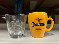 Ca. 100x chocomel mokken/glazen - afbeelding 1 van  6