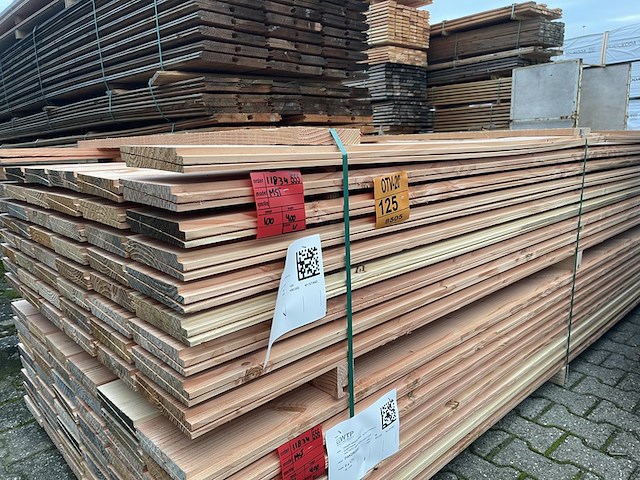 Ca. 100x douglas zweeds rabat, 21x190mm, lengte 400cm - afbeelding 2 van  3