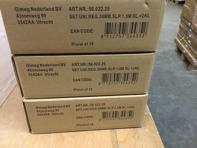 Ca. 100x gasdrukregelaars met slang, chroom/oranje - afbeelding 3 van  3