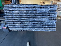 Ca. 100x grenen design- triple- deens profiel zwart gecoat, 21x145mm, lengte 420cm - afbeelding 3 van  3