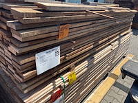 Ca. 100x guyana teak beschoeiingsplanken, 20x100mm, lengte 300cm - afbeelding 2 van  3