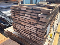 Ca. 100x guyana teak beschoeiingsplanken, 20x100mm, lengte 300cm - afbeelding 3 van  3