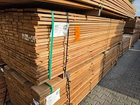 Ca. 100x guyana teak beschoeiingsplanken, 20x100mm, lengte 350cm - afbeelding 4 van  4