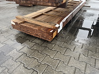 Ca. 100x guyana teak latten geschaafd, 27x40mm, lengte 36/425cm, 64/455cm - afbeelding 1 van  2