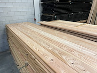 Ca. 100x halfhouts, dakbeschot, douglas, 500cm lang