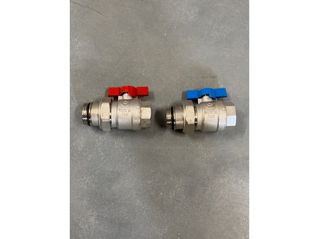 Ca. 100x kogelafsluiter, protherm, 1011.19800.100, 2-delig met staartstuk - afbeelding 1 van  6