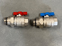 Ca. 100x kogelafsluiter, protherm, 1011.19800.100, 2-delig met staartstuk - afbeelding 1 van  6