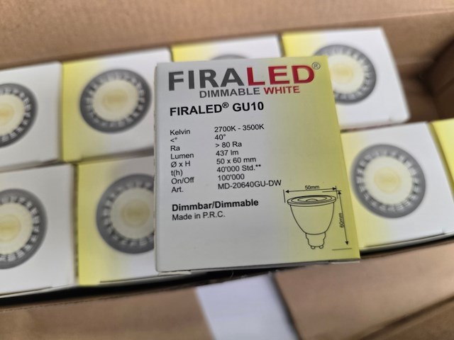Ca. 100x led spot 6,5w gu10 firalux, md-20640-gu-dw - afbeelding 5 van  5