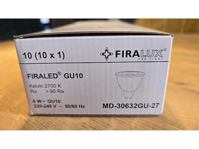 Ca. 100x led spot 6,5w gu10 firalux, md-30632-gu - afbeelding 8 van  11