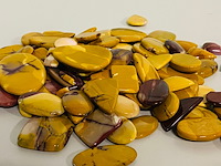 Ca. 100x mookaiet cabuchons - afbeelding 3 van  4