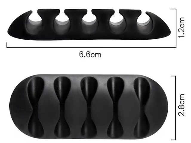 Ca. 100x reckba kabelclip houder rood/roze siliconen 100 stuks reckba, rood/roze - afbeelding 2 van  3