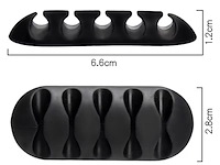 Ca. 100x reckba kabelclip houder rood/roze siliconen 100 stuks reckba, rood/roze - afbeelding 2 van  3