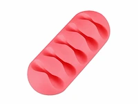 Ca. 100x reckba kabelclip houder rood/roze siliconen 100 stuks, reckba, rood/roze