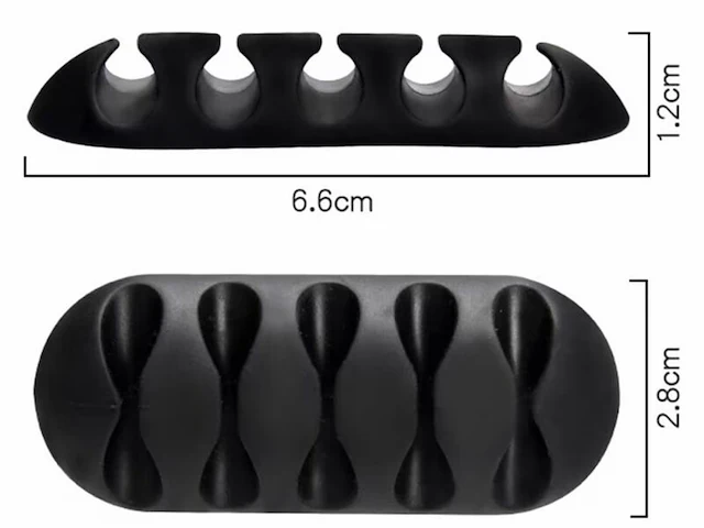 Ca. 100x reckba kabelclip houder rood/roze siliconen 100 stuks, reckba, rood/roze - afbeelding 2 van  3