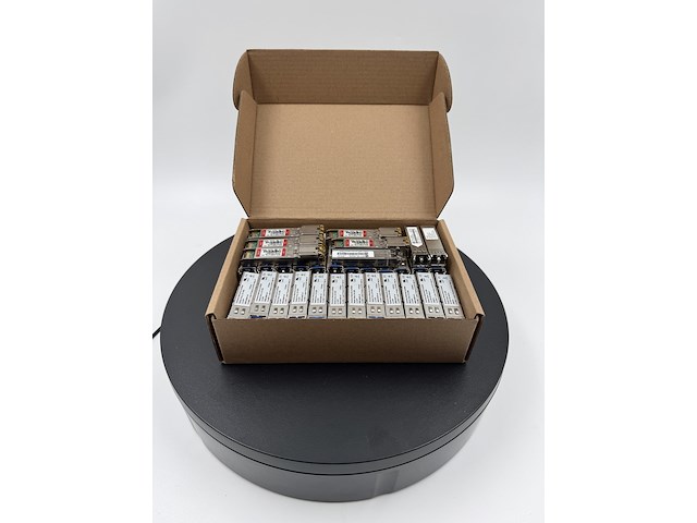 Ca. 100x sfp-modules 1g (optisch + koper), extreme networks/hp, 1000base-lx/sx/t + 10gbase-t, zilver, 2010-2016 - afbeelding 1 van  4