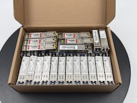 Ca. 100x sfp-modules 1g (optisch + koper), extreme networks/hp, 1000base-lx/sx/t + 10gbase-t, zilver, 2010-2016 - afbeelding 2 van  4
