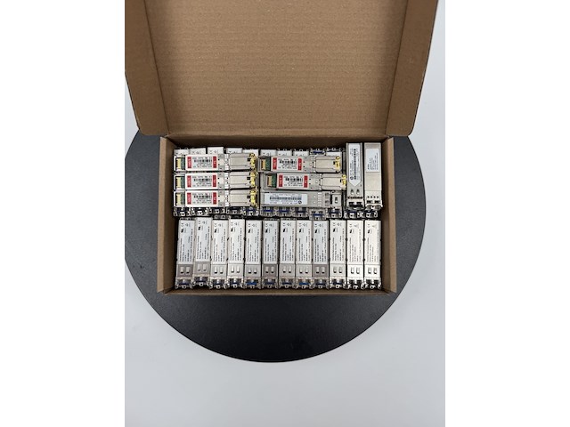 Ca. 100x sfp-modules 1g (optisch + koper), extreme networks/hp, 1000base-lx/sx/t + 10gbase-t, zilver, 2010-2016 - afbeelding 3 van  4