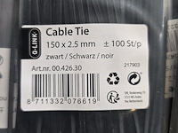 Ca. 100x tie wraps, q-link, 00,426,30, zwart - afbeelding 2 van  2