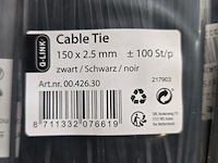 Ca. 100x tie wraps q-link, 00,426,30, zwart - afbeelding 2 van  2