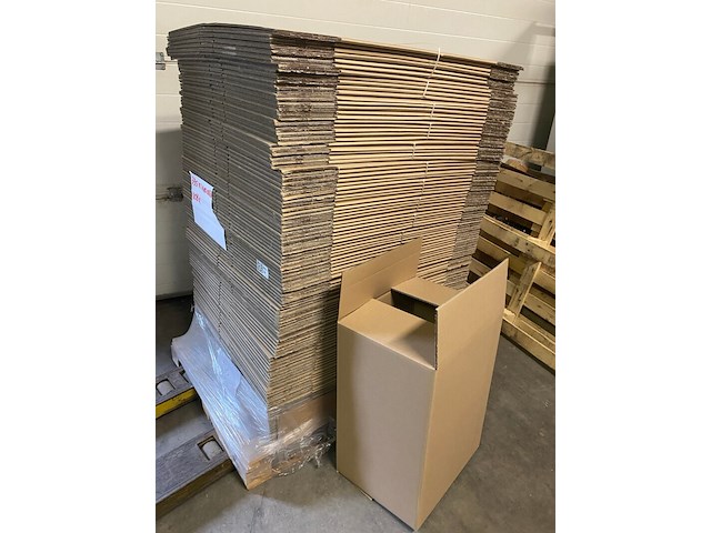 Ca. 100x verzenddozen 34x44x61cm dubbelgolf, bruin - afbeelding 2 van  4