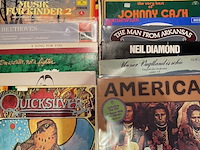 Ca. 100x vinyl langspeelplaten, o.a. america en johnny cash