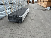 Ca. 100x zweeds rabat zwart gecoat, 16x195mm, lengte 360cm - afbeelding 2 van  3