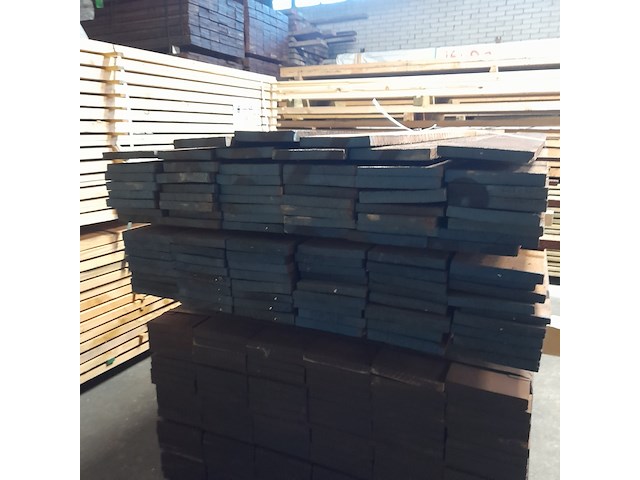 Ca. 101x hardhouten beschoeiingsplank, 2 x 15 x 200 cm - afbeelding 2 van  5