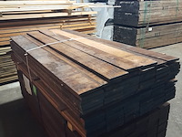 Ca. 101x hardhouten beschoeiingsplank, 2 x 15 x 200 cm - afbeelding 3 van  5