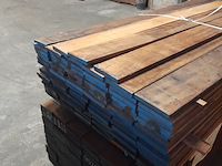 Ca. 101x hardhouten beschoeiingsplank, 2 x 15 x 200 cm - afbeelding 4 van  5