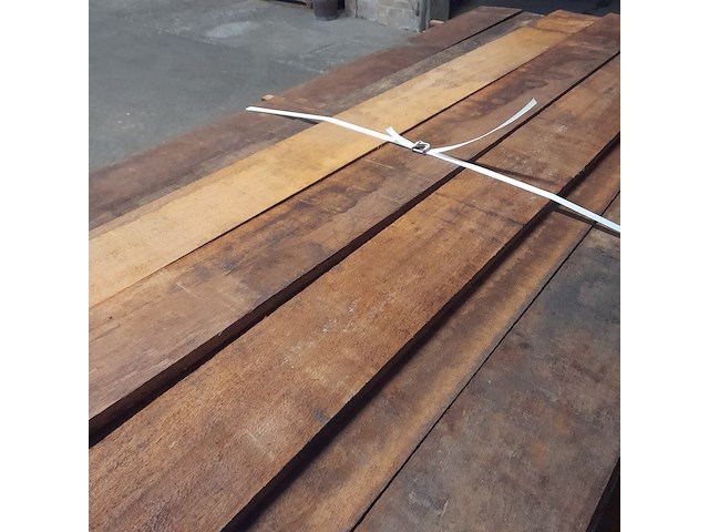 Ca. 101x hardhouten beschoeiingsplank, 2 x 15 x 200 cm - afbeelding 5 van  5