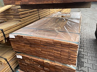 Ca. 102x angelim pedra planken geschaafd, 21x90mm, lengte 28/215cm, 74/245cm - afbeelding 1 van  3