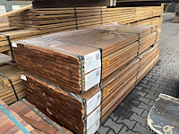 Ca. 102x angelim pedra planken geschaafd, 21x90mm, lengte 28/215cm, 74/245cm - afbeelding 2 van  3