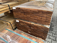 Ca. 102x angelim pedra planken geschaafd, 21x90mm, lengte 28/215cm, 74/245cm - afbeelding 3 van  3