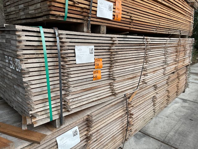 Ca. 103x guyana teak beschoeiingsplanken, 20x100mm, lengte 450cm - afbeelding 4 van  4